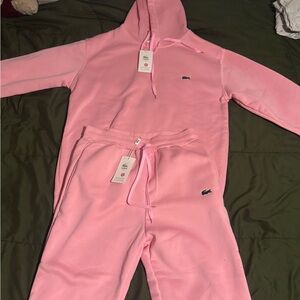 Lacoste Pink Apparel with Logo